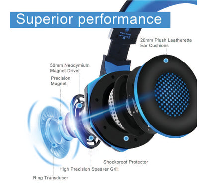 Auriculares Gaming 2000 Premium Stereo con Micrófono Compatible con PS4 PC Xbox One