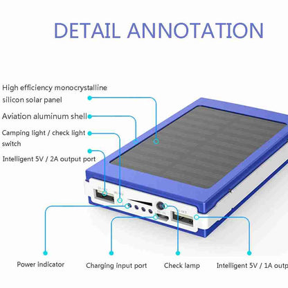 Powerbank 20.000 mAh  Solar Batería Externa Portátil