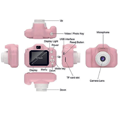 Mini Cámara para Niños con Pantalla HD 2.0" y Multifunciones: Captura -  Juega y Diviértete