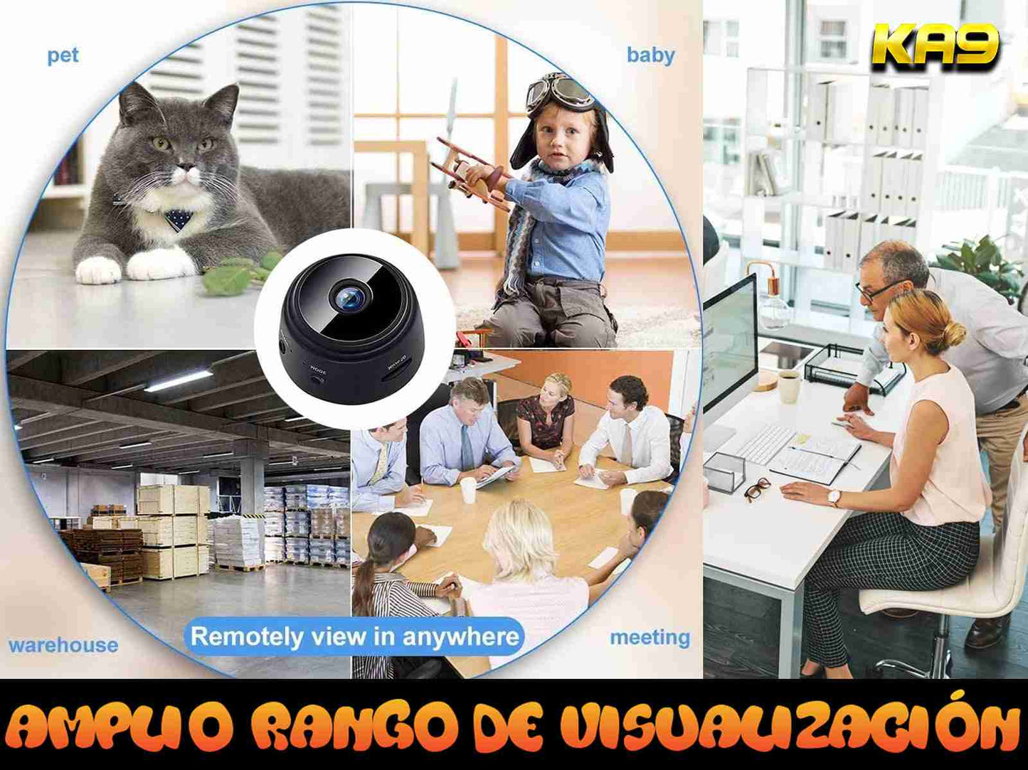 Cámara de vigilancia 1080 HD entrada para tarjeta TF