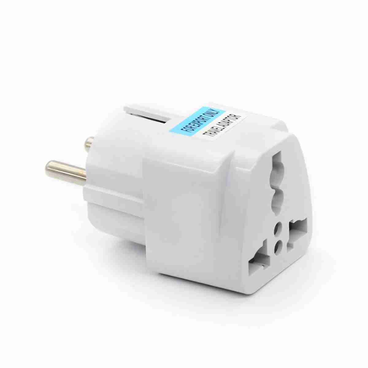 Adaptador de enchufe universal de la UE Internacional a la UE Euro -  Adaptador de viaje