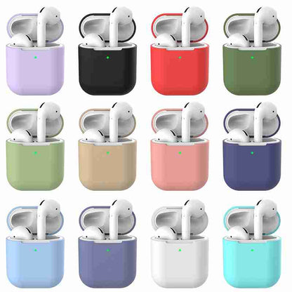 Funda de silicona Compatible con Airpods 1 y 2 (Colores aleatorios)
