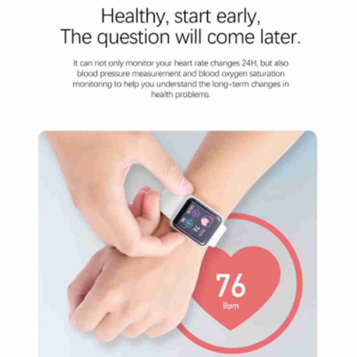 Smartwatch  Reloj Inteligente Deportivo Mujer Fitness Rosa