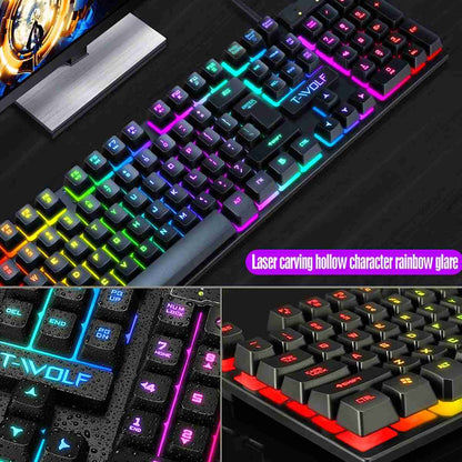 Teclado Gaming con Cable USB Gamer Retroiluminado Almalux®