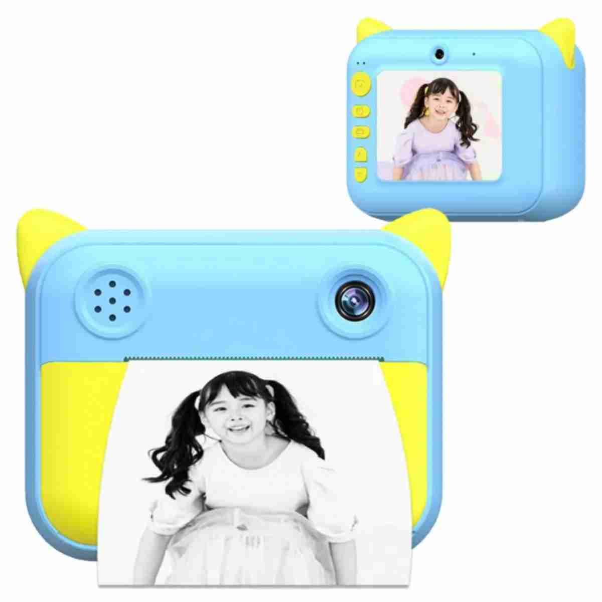 Cámara para niños digital Almalux de impresión instantánea sin tinta en papel térmico