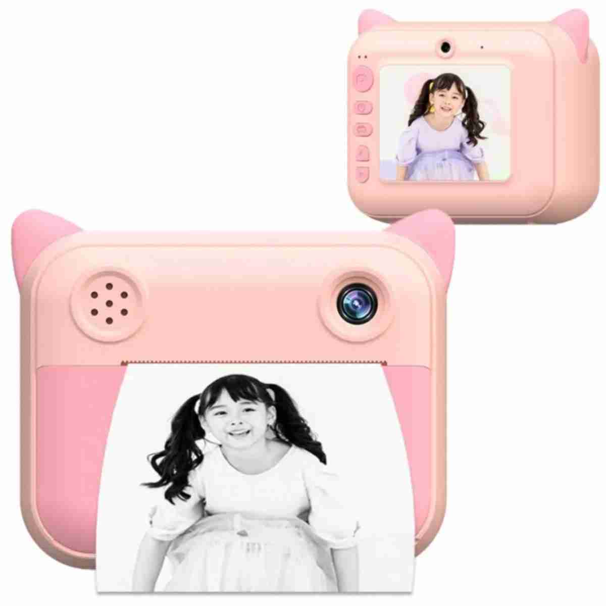Cámara para niños digital Almalux de impresión instantánea sin tinta en papel térmico