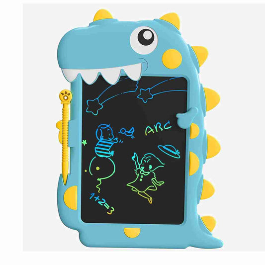 Tablet de dibujo ó escritura Almalux borrable LCD ultrafina con forma de dinosaurio, juguete educativo